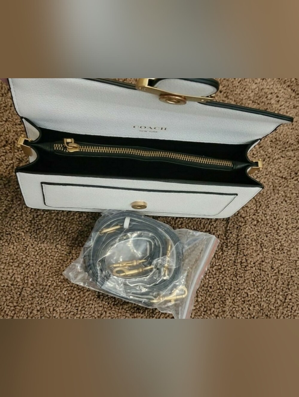 Coach Tabby Chalk White Clutch/Crossbody. Brand New. - Picture 4 of 8